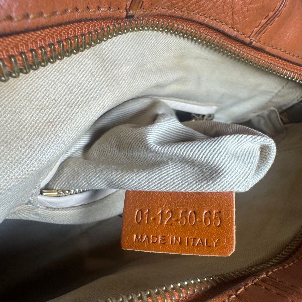 CHLOE Whiskey Brown Leather Small 2way Paraty Satchel - Picture 14 of 16